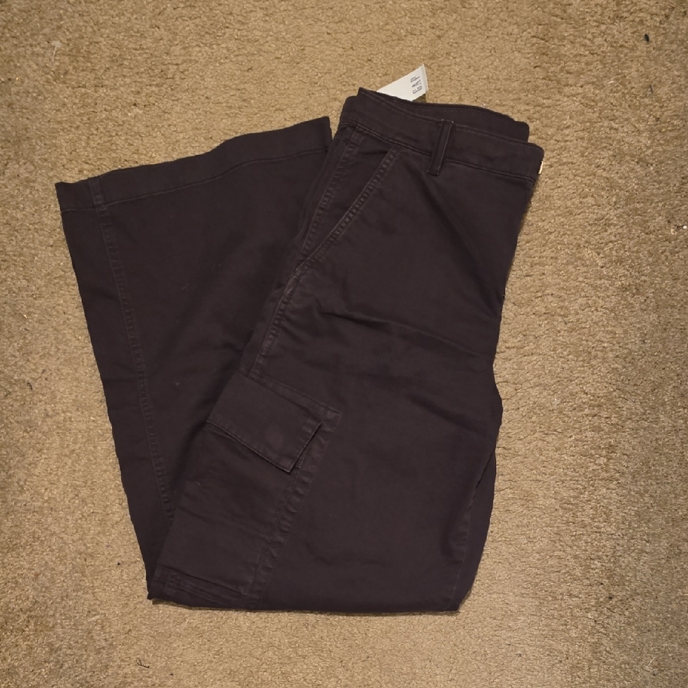 NWT GAP Women's Dark Brown Wide Leg Cargo Pants
